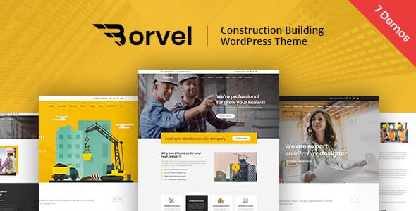 Borvel - Construction Building Company WordPress Theme