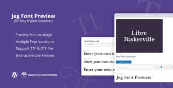 Jeg Font Preview - Easy Digital Downloads Extension WordPress Plugin