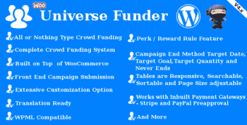 Universe Funder - WooCommerce Crowdfunding System