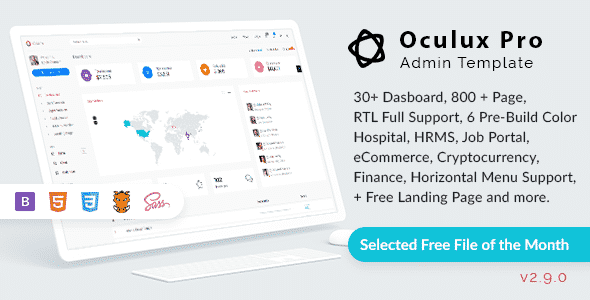 Oculux Bootstrap 4 5 0 Admin Dashboard Template Ui Kit Sharewordpress Net