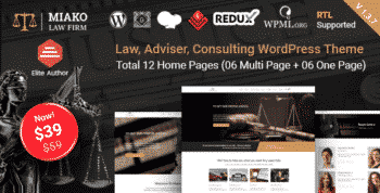 Miako - Lawyer & Law Firm WordPress Theme