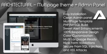 ARCHITECTURAL ~ Multipage theme + Admin Panel