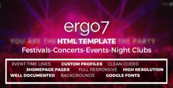 Ergo7 - HTML Template for Events | Parties | Festivals
