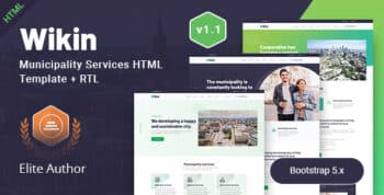 Municipality Services HTML Template - Wikin