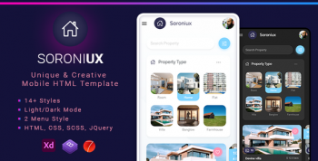 Soroniux Mobile HTML template with Bootstrap and Framework 7