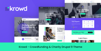 Krowd - Crowdfunding & Charity Drupal 9 Theme