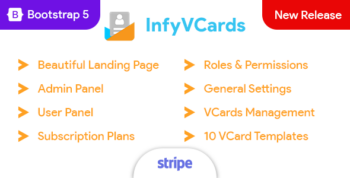 InfyVCards-SaaS - Multi User Business Card Builder SaaS - VCards